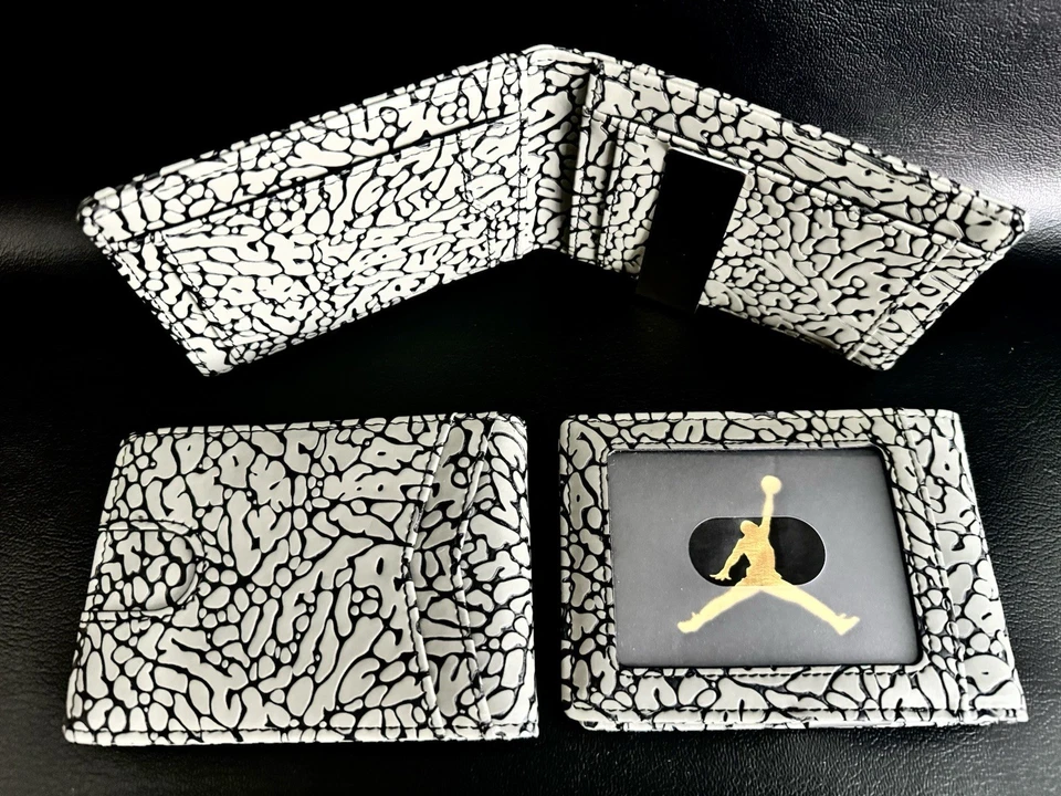 Air Jordan Wallet Raised Elephant Print Leather - Image 4 of 4