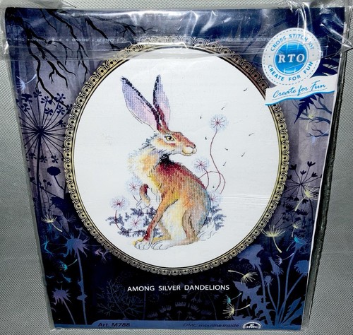 RTO Among Silver Dandelions Counted Cross Stitch Kit Rabbit #M788 DIY