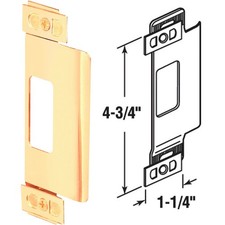 Defender Security Large Brass Adjust-A-Strike Plate U 9495 PRIME-LINE Defender