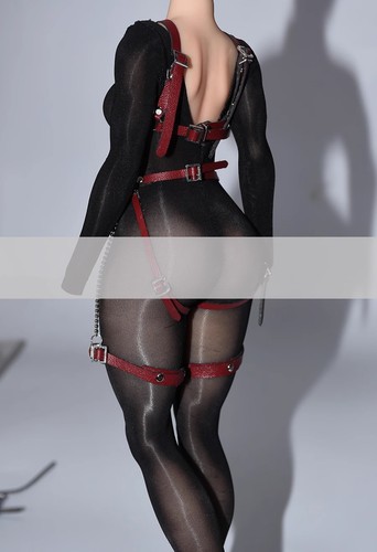 1/6 Female Tight Bodysuit/Leather Straps for 12" ph tbl Action Figures Body - Picture 7 of 24