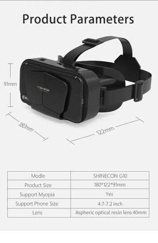 3D-Brille VR VR Virtual Reality Headset 360° Panorama großer Bildschirm An-Ti... - Bild 2 von 7