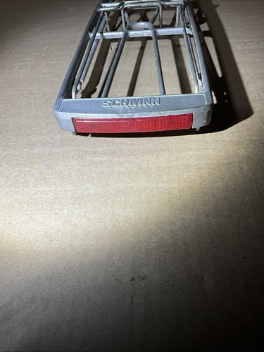 Vintage Schwinn Approved Rat Trap Luggage Carrier Rack Aluminum 70s W/ Reflector - Picture 3 of 24