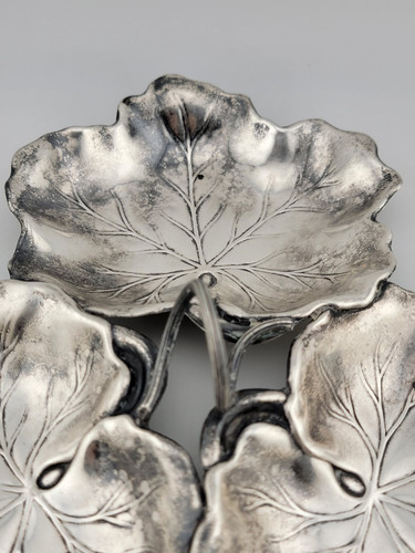 "Bandeja de hojas de tres secciones de plata esterlina Reed & Barton 9,5"" X102B 260 gramos" - Imagen 5 de 13