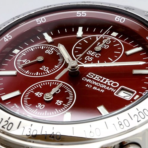 SEIKO SPIRIT SBTQ045 Chronograph Men's Watch Red color Limited Model Japan - Picture 2 of 5