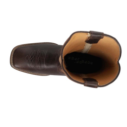 Roper Monterey Square Toe Cowboy Mens Brown Casual Boots 09-020-0904-2408 - Imagen 4 de 5
