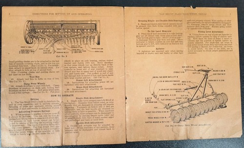 Rare Early Van Brunt Plain Fluted Feed Drill Operators Manual Pre John Deere - Picture 4 of 5