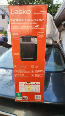 Lasko 1500W Cyclonic Ceramic Console Electric Space Heater with Timer,  Black NEW