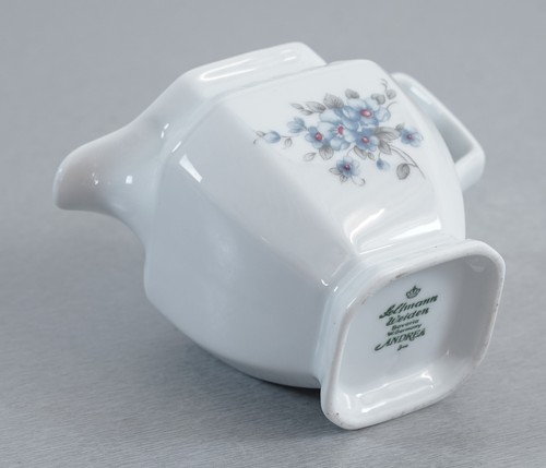 Seltmann Weiden Andrea zarcillo azul porcelana jarra de leche nata vintage - Imagen 3 de 3