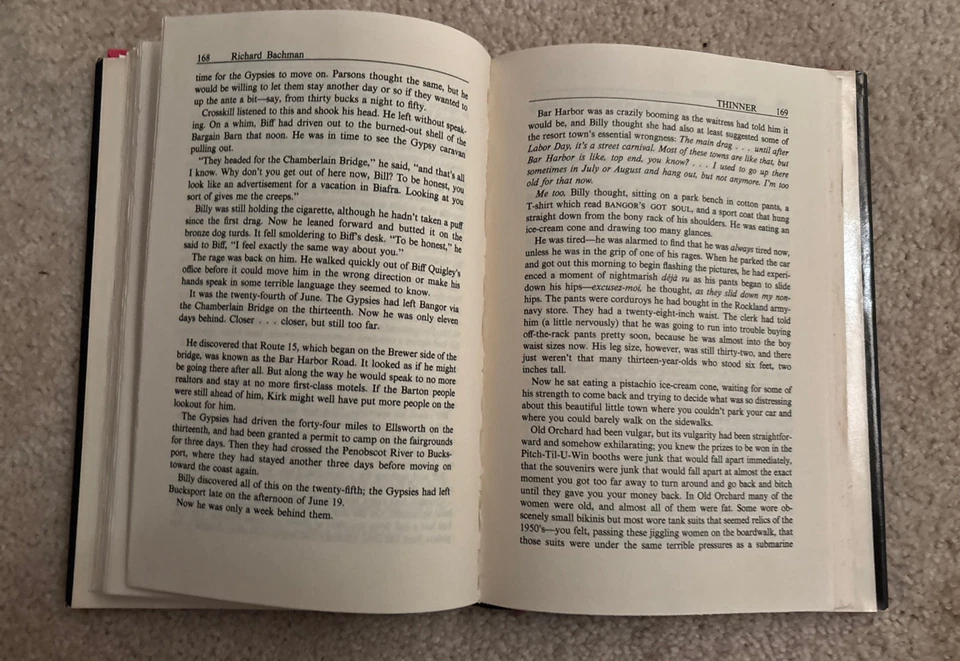 Thinner Richard Bachman First Edition HCDJ 1984 BCE NAL Books ( Stephen King) Foto 4 de 4