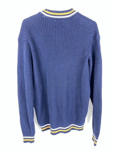 Izod Cardigan Sweater Mens XL Blue Golf Tennis Preppy - Picture 2 of 6