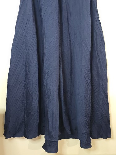 Soft Surroundings Navy Mizu Maxi Dress Womens Size Medium Flowy Crinkle - Picture 4 of 11