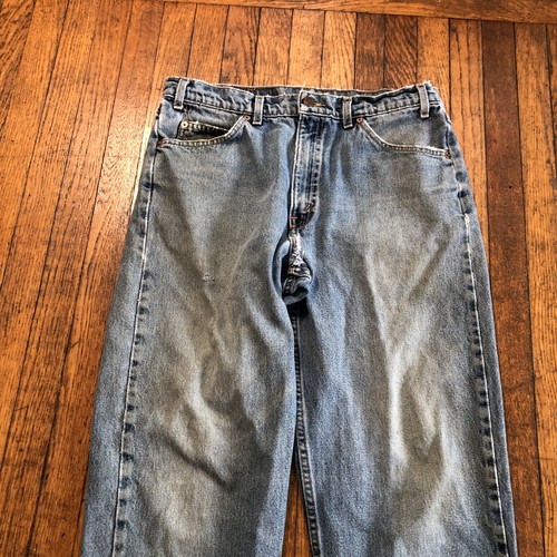 Vintage Levi’s 550 Orange Tab Jeans Men Size 34x32 Blue Distressed Faded Grunge - Picture 4 of 17