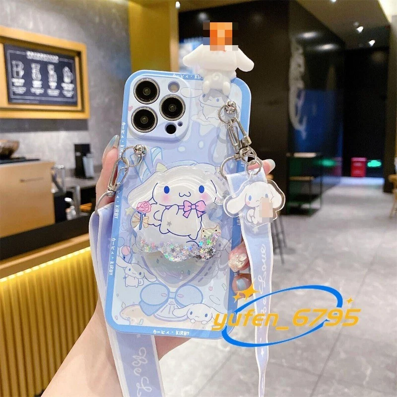 Funda protectora para teléfono Kuromi Cinnamoroll Melody para iPhone con soporte para enchufe antipolvo Foto 3 de 4