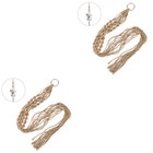 Set of 2 Hanging Planter Indoor Flower Basket Hangers Outdoor Rope
