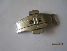 Stainless Steel 15mm Push Button Double Fold Over Deployment Buckle