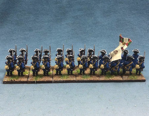 15 mm Guerra de los Siete Años WGS pintado francés Volontaires du Hainaut Fa58 - Imagen 2 de 12