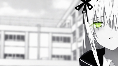 Anime girls digital art artwork 2d monochrome selective Custom Gaming Mat Desk