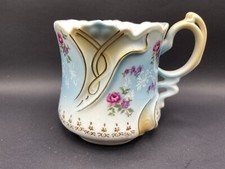 Fancy R S Prussia Tea Cup Pink Roses Gold Accent