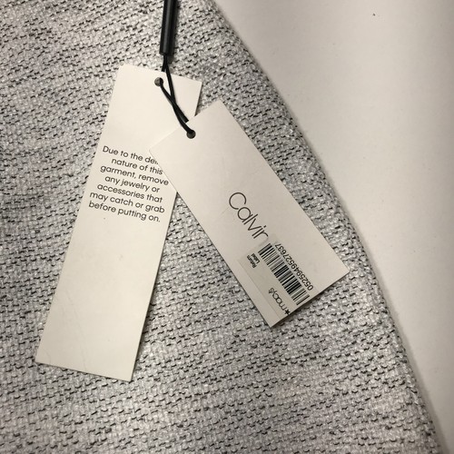 Gonna donna Calvin Klein taglia 2 bianca marmorizzata tessuto matita carriera vita alta - Foto 7 di 15