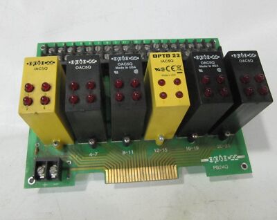 Opto22 6 Slot I/O Rack with 2 x IAC5Q + 4 x OAC5Q Modules PB24Q #A6-4