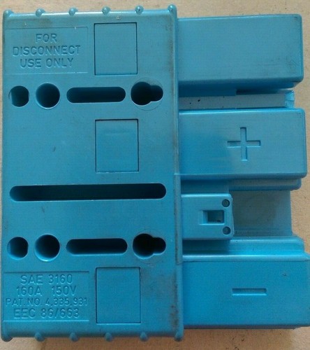 Conector Batería - SAE3 160 Azul 160A 150V Conector 48V - 3 Polos - 135831 - Imagen 3 de 4