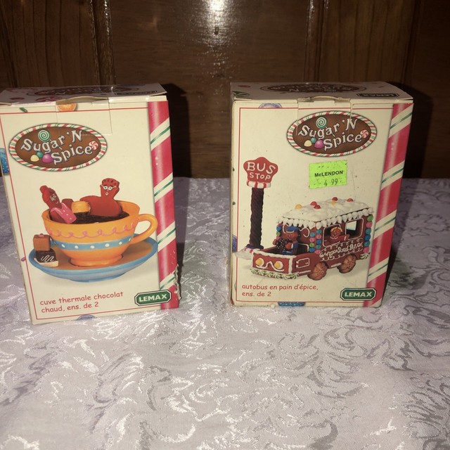 Lemax Sugar N Spice Collection Holiday Village Hot Chocolate Tub Bus Set Of 4 For Sale Online Ebay