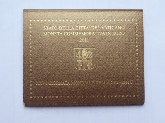 Vaticano 2 euro 2011 Giornata Mondiale della Gioventù Madrid originale in blister- Vaticano 2 euro 2011 Giornata Mondiale della Gioventù Madrid originale in blister-