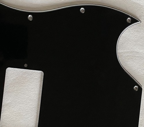 For Lefthand Gibson SG Standard Single Humbucker Guitar Pickguard,3 Ply Black - Picture 4 of 8