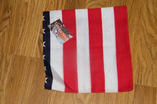 Lot of 4 American Flag Bandanas 22" Red White Blue USA Military Handkerchief NEW - Picture 5 of 12