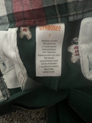 Boys Gymboree Gingerbread Pants Sz7 Christmas - Picture 5 of 5
