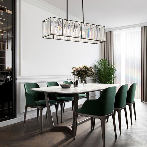 Vintage E12 Crystal Pendant Light Ceiling Lamp Dining Room Chandelier Fixture - Picture 7 of 11