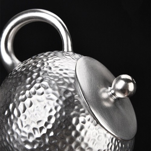 999 Sterling Silver+porcelain Tea Pot Matching Tea Cups Health Care Xishi Pot - Picture 11 of 20