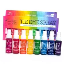 S.E.I. Classic Tie Dye Kit, Fabric Spray Tie Dye Set, Easy Clean Mixed Colors