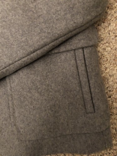 J CREW Jacket Women's Gray Coat Melton Wool Toggle hooded NWOT Full Zip Size 4 - Picture 5 of 10