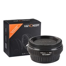 K F Concept adapter with glass for Nikon F mount lens to Pentax K camera DS DL