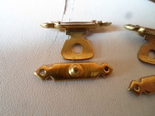 Pack of 9 Jewel Case Clips Electro Brass Case Catch Bulk Hardware - Picture 5 of 7