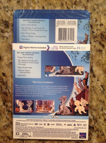 Lady and the Tramp 2:Scamp's Adventure(Blu-ray,Club Exclusive)NEW Authentic US - Picture 2 of 3