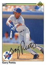 Gary Pettis autographed baseball card (Texas Rangers) 1990 Upper Deck #770