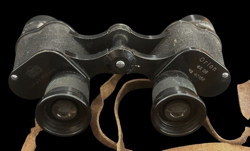 Vtg Nikko Tokyo Nippon Orion Binoculars 40156 Leather Case WWII Military 1940's - Picture 7 of 15
