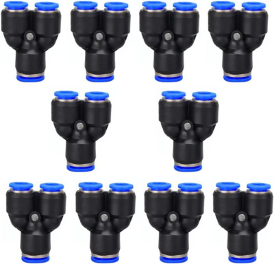3/8'' OD Push to Connect Y Spliter 3 Way Wye Quick Push Lock Adapter (Pack of 10)