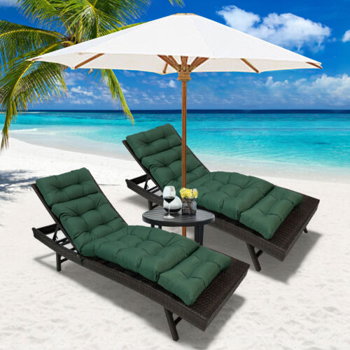 Outdoor Chair Cushion Lounge Chair Cushion Thick Beach Chaise Lounge Cushion New - Picture 37 of 60