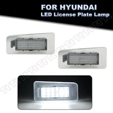 2x White Full LED License Plate Lights Lamp For Hyundai Elantra Accent Kia Forte