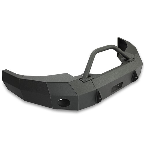 Powder Coated Front Bumper With Push Bar Black Steel Fits 1997-2003 Ford F-150 - Picture 3 of 12