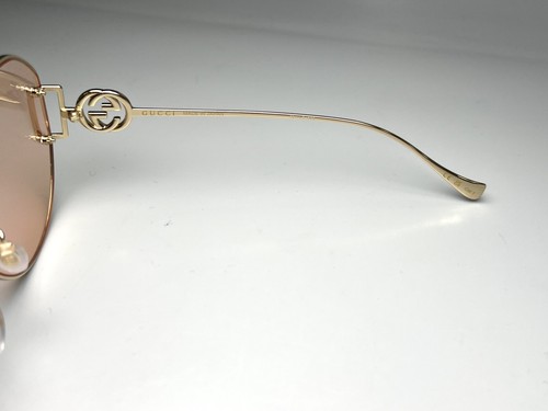 New Gucci Sunglasses GG1206SA Round Metal Gold 63-140 Authentic - Picture 11 of 11