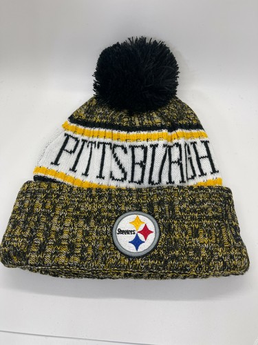 Pittsburgh Steelers New Era Knit Hat On Field Sideline Beanie Hat Fleece Cap USA - Picture 2 of 6