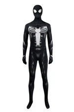 Marvel Spiderman 2 Veno Bodysuit Jumpsuit Cosplay Costume Men Halloween Mask