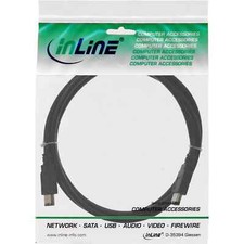 5m FireWire® InLine Kabel IEEE1394 6pol Stecker zu Stecker Schwarz