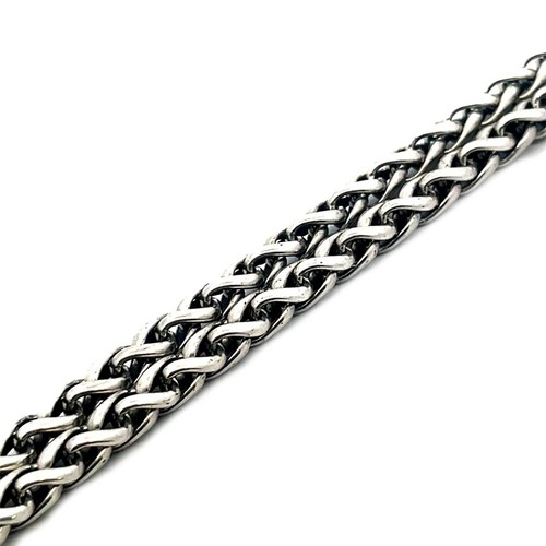 David Yurman Double Chain Bracelet Sterling Silver 14k Yellow Gold Clasp - Picture 5 of 7