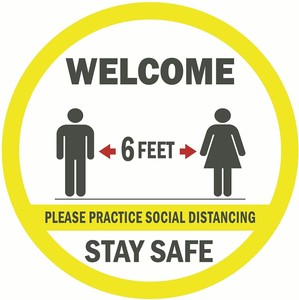 Download Pack of 6 - 12 INCH Social Distancing Floor Decals ...