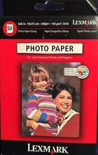 Lexmark 4" x 6" Photo Paper for Inkjet Printers 50 Sheets w/Hallmark Software